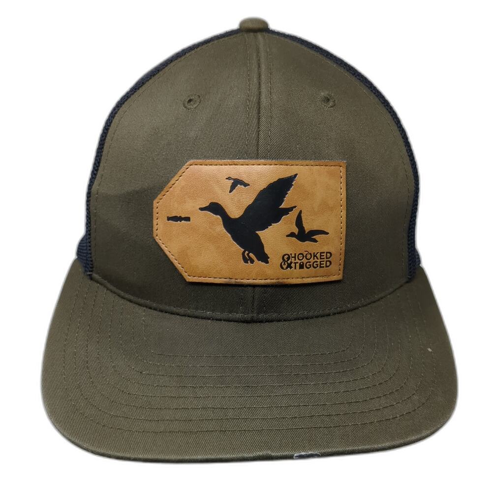 Hooked & Tagged Matthew 6:33 Trucker Hat Brown One Size Adjustable Mesh Back